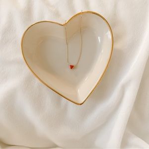 Valentine's Day Tiny Red Heart Necklace